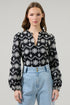 Elle Floral Eyelet Long Sleeve Top